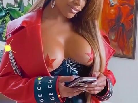 Charisse Mills nude showing off her huge breasts!!!