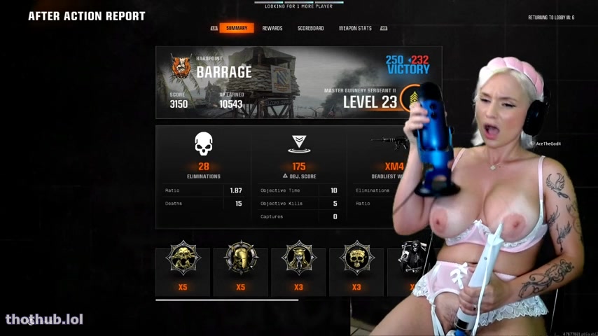 Zoie Burgher Masturbates Naked In Live Stream