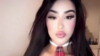 Donia Somrani Striptease Showing Off Her Pussy And Big Breasts